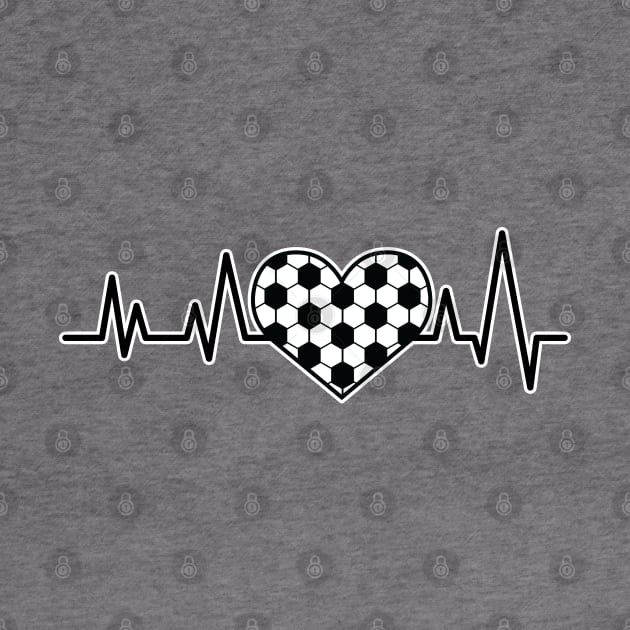 Heartbeat Pulse - Football / Soccer by DesignWood-Sport